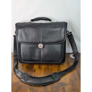 Dell Heavy Duty Leather Laptop Bag Case Professional Messenger Shoulder Strap